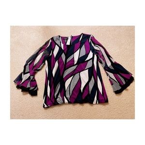 ALFANI long sleeve purple top Women’s M size